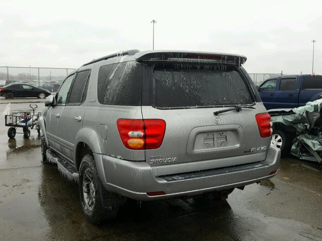 5TDBT48A73S173200 - 2003 TOYOTA SEQUOIA LI SILVER photo 3