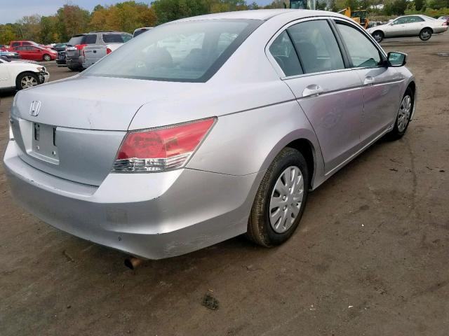 1HGCP26388A010840 - 2008 HONDA ACCORD LX SILVER photo 4