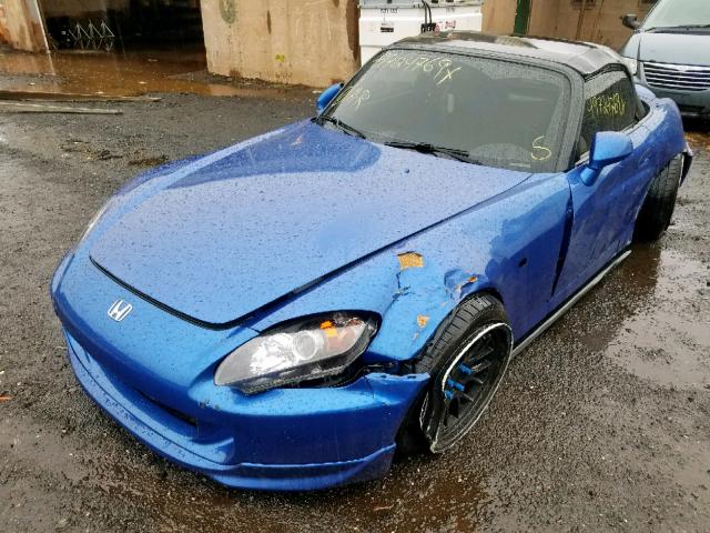 JHMAP21496S005061 - 2006 HONDA S2000 BLUE photo 2