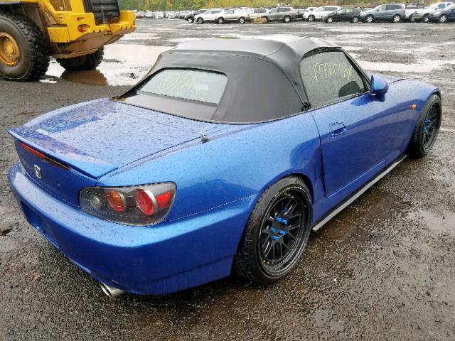 JHMAP21496S005061 - 2006 HONDA S2000 BLUE photo 4