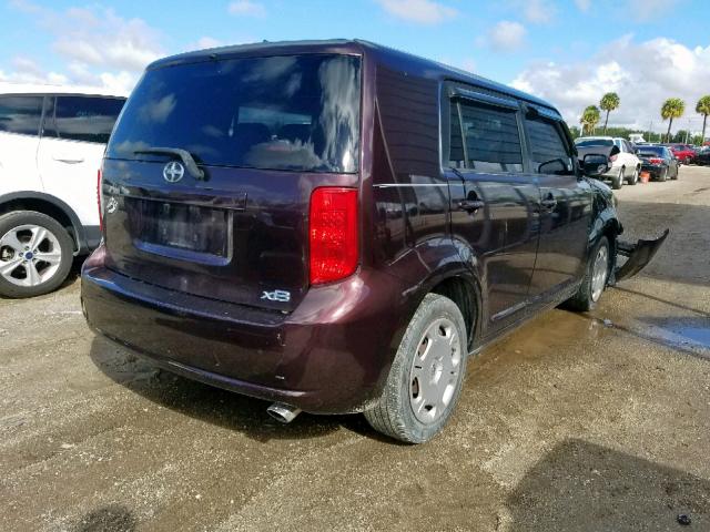 JTLKE50E391079534 - 2009 TOYOTA SCION XB 勃艮第红 照片 4