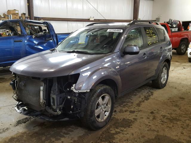 JA4MT31X18Z600856 - 2008 MITSUBISHI OUTLANDER GRAY photo 2