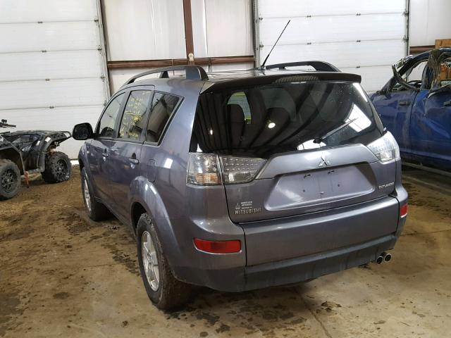 JA4MT31X18Z600856 - 2008 MITSUBISHI OUTLANDER GRAY photo 3