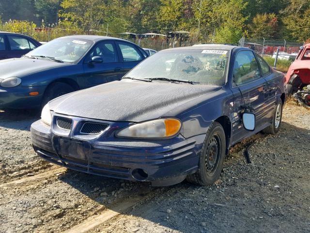 1G2NE12T11M527905 - 2001 PONTIAC GRAND AM S BLUE photo 2
