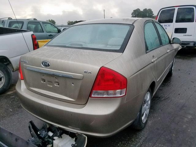 KNAFE121585535960 - 2008 KIA SPECTRA EX GOLD photo 4