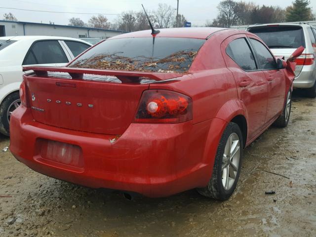 1B3BD1FG4BN534892 - 2011 DODGE AVENGER MA RED photo 4