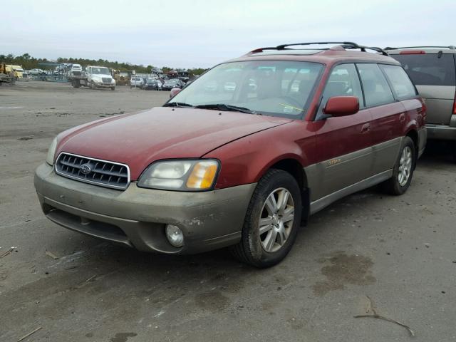 4S3BH686X37607208 - 2003 SUBARU LEGACY OUT RED photo 2