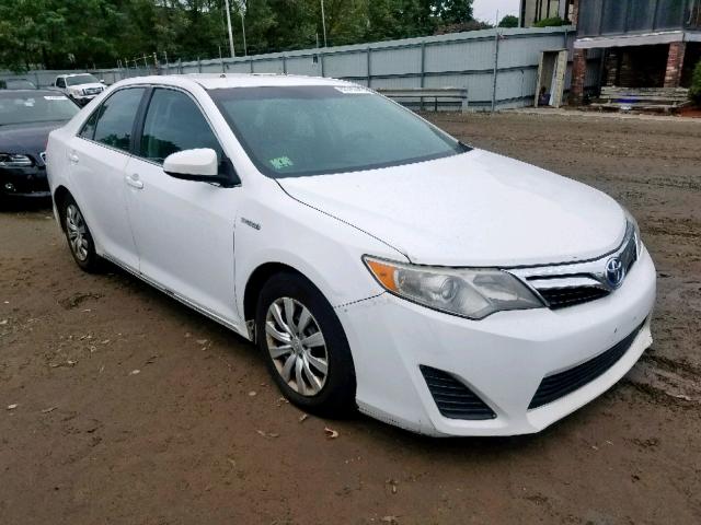 4T1BD1FK6DU079888 - 2013 TOYOTA CAMRY HYBR WHITE photo 1