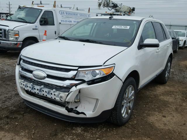 2FMDK4JC3CBA07387 - 2012 FORD EDGE SEL WHITE photo 2