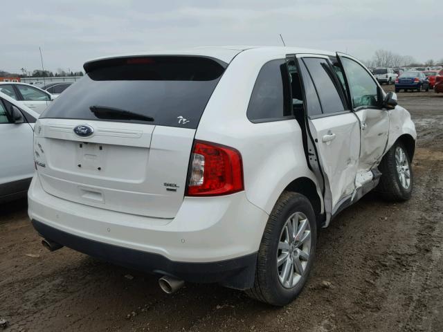 2FMDK4JC3CBA07387 - 2012 FORD EDGE SEL WHITE photo 4