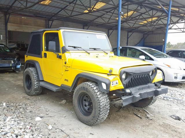 1J4FA49S71P316758 - 2001 JEEP WRANGLER / YELLOW photo 1