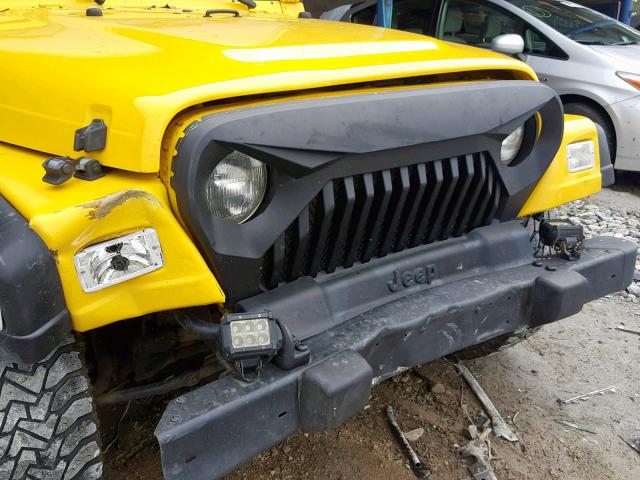 1J4FA49S71P316758 - 2001 JEEP WRANGLER / YELLOW photo 9