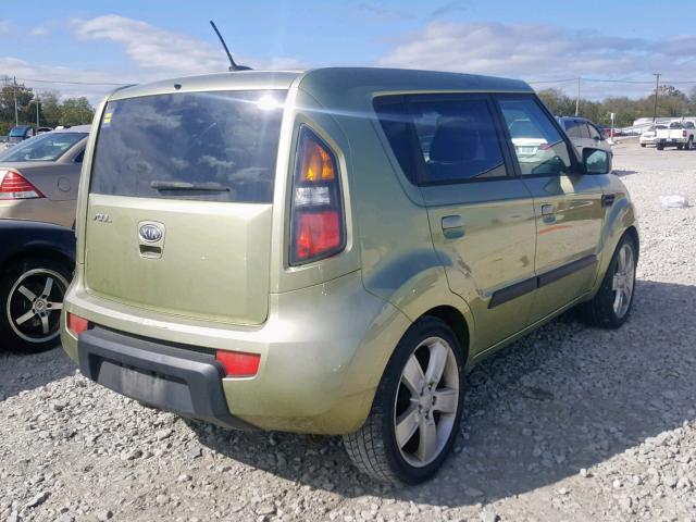 KNDJT2A25A7048321 - 2010 KIA SOUL GREEN photo 4