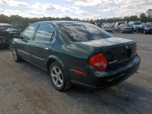 JN1CA31A51T101959 - 2001 NISSAN MAXIMA GXE GREEN photo 3