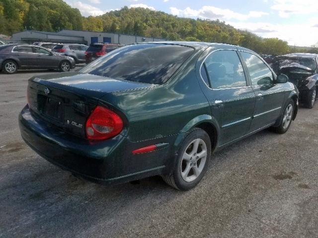 JN1CA31A51T101959 - 2001 NISSAN MAXIMA GXE GREEN photo 4