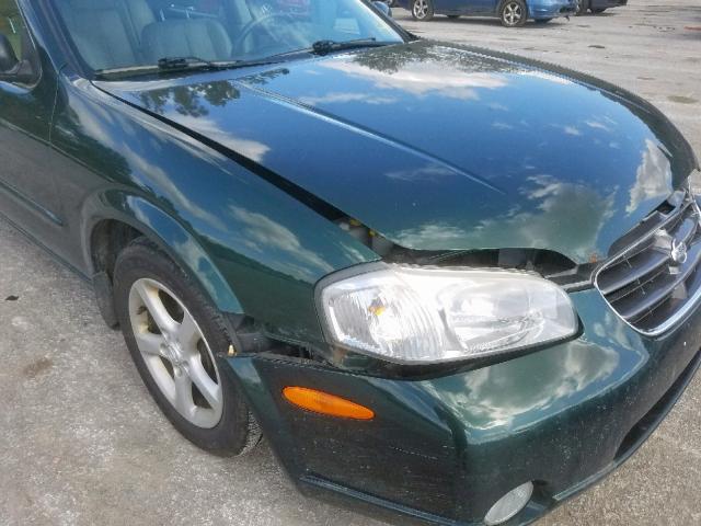 JN1CA31A51T101959 - 2001 NISSAN MAXIMA GXE GREEN photo 9