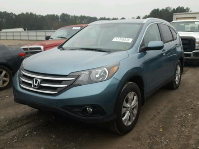 2HKRM3H72DH522376 - 2013 HONDA CR-V EXL BLUE photo 2