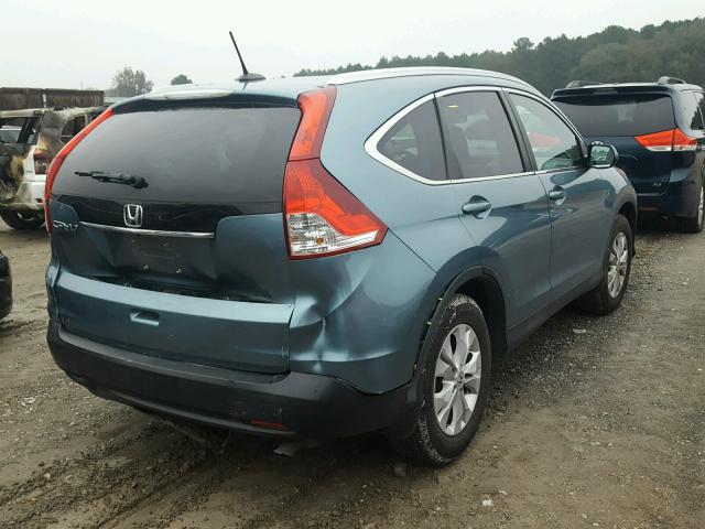 2HKRM3H72DH522376 - 2013 HONDA CR-V EXL BLUE photo 4