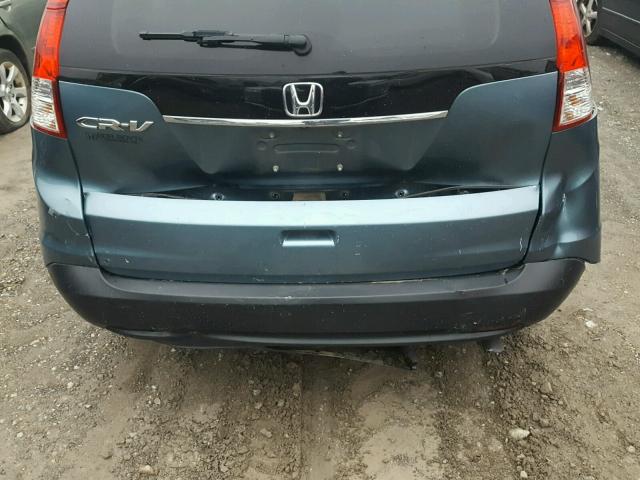 2HKRM3H72DH522376 - 2013 HONDA CR-V EXL BLUE photo 9