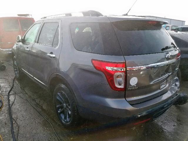 1FM5K8D86DGA27145 - 2013 FORD EXPLORER X GRAY photo 3