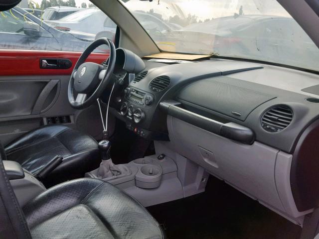 3VWCD21Y14M300955 - 2004 VOLKSWAGEN NEW BEETLE წითელი ფოტო 5