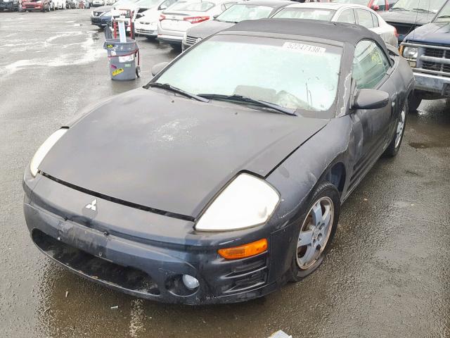 4A3AE45G33E090655 - 2003 MITSUBISHI ECLIPSE SP BLACK photo 2