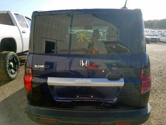 5J6YH1H73AL006064 - 2010 HONDA ELEMENT EX BLUE photo 9