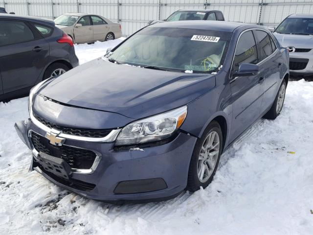 1G11C5SLXEF113466 - 2014 CHEVROLET MALIBU 1LT BLUE photo 2