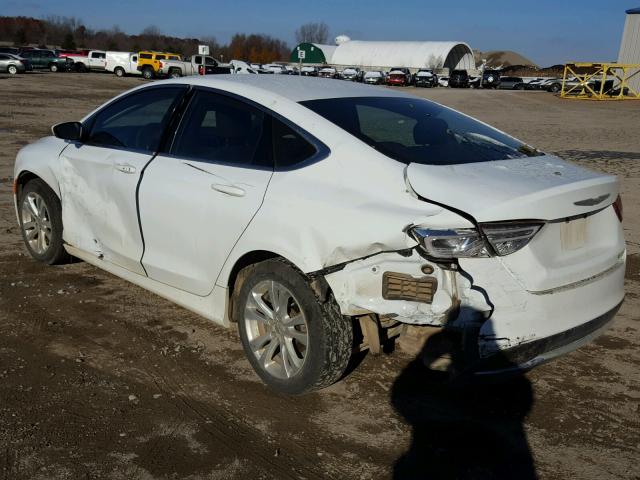 1C3CCCAB4FN552350 - 2015 CHRYSLER 200 LIMITE WHITE photo 3