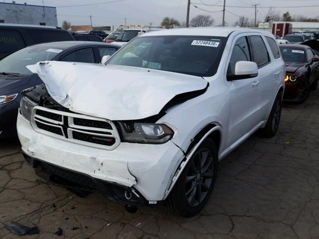 1C4RDHDG4JC323470 - 2018 DODGE DURANGO GT WHITE photo 2