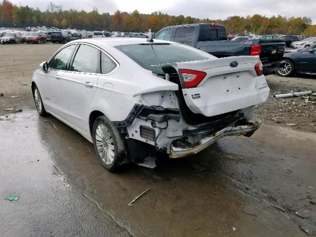 3FA6P0LU8DR316570 - 2013 FORD FUSION SE WHITE photo 3