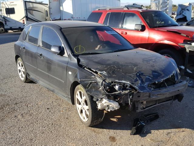 JM1BK343281868046 - 2008 MAZDA 3 HATCHBAC BLACK photo 1