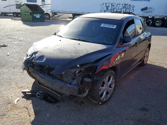 JM1BK343281868046 - 2008 MAZDA 3 HATCHBAC BLACK photo 2