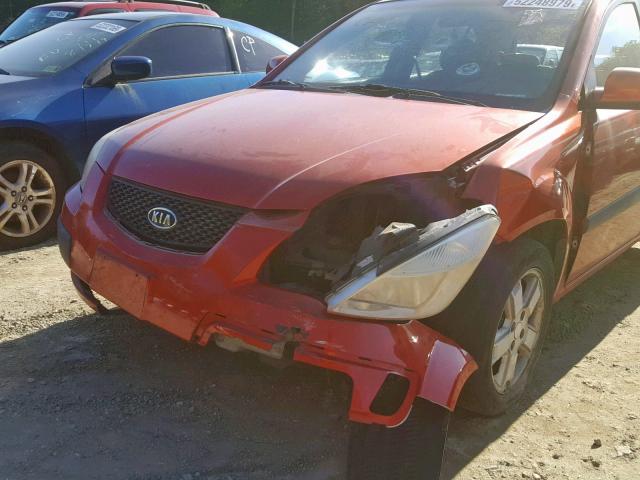 KNADE163566182355 - 2006 KIA RIO 5 ORANGE photo 9