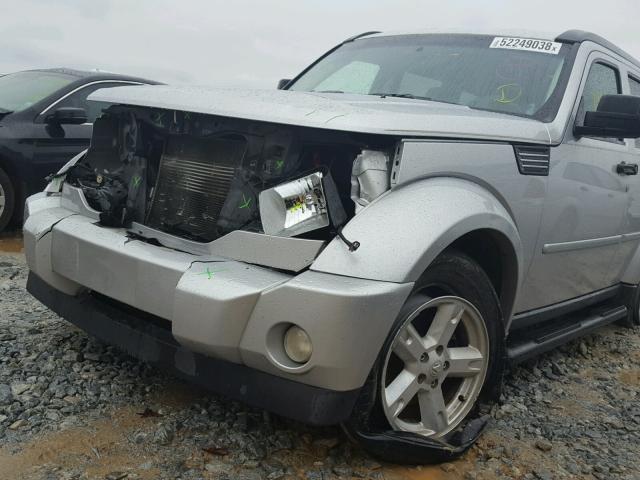 1D8GT28K08W163121 - 2008 DODGE NITRO SXT SILVER photo 9