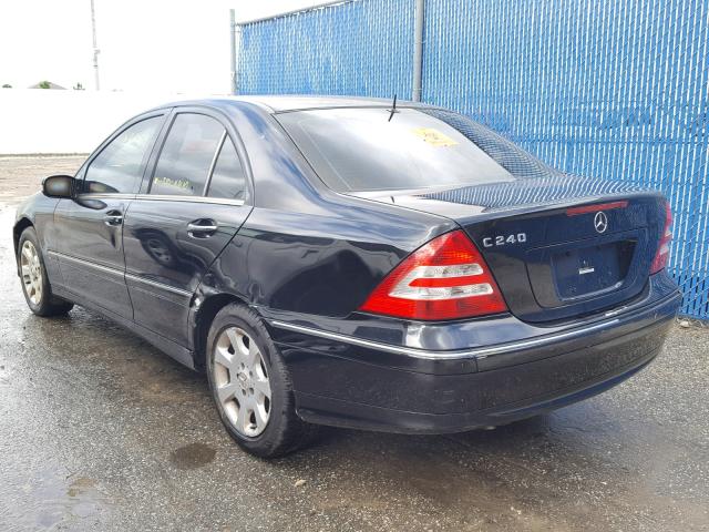 WDBRF61J95A688998 - 2005 MERCEDES-BENZ C 240 BLACK photo 3