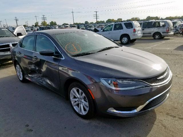 1C3CCCAB2FN587565 - 2015 CHRYSLER 200 LIMITE GRAY photo 1