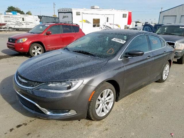 1C3CCCAB2FN587565 - 2015 CHRYSLER 200 LIMITE GRAY photo 2