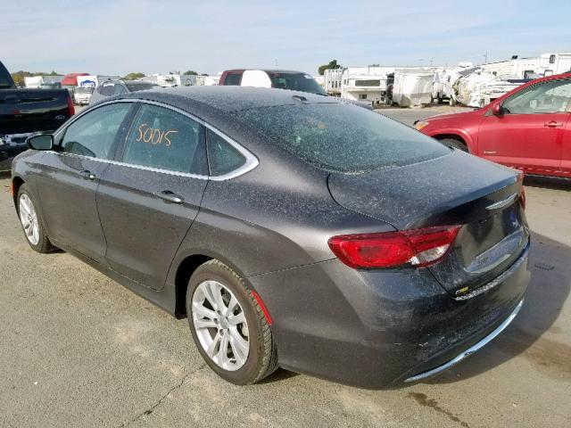 1C3CCCAB2FN587565 - 2015 CHRYSLER 200 LIMITE GRAY photo 3