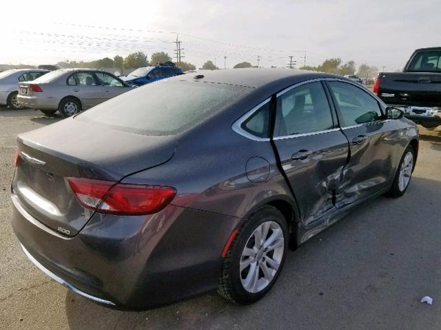 1C3CCCAB2FN587565 - 2015 CHRYSLER 200 LIMITE GRAY photo 4