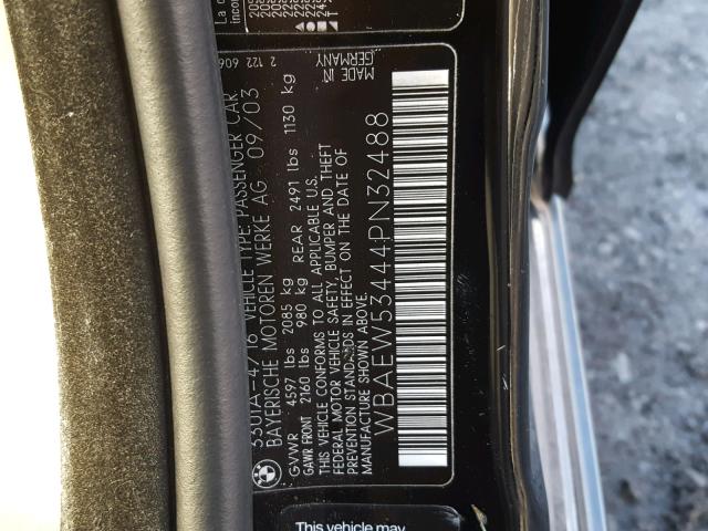 WBAEW53444PN32488 - 2004 BMW 330 XI BLACK photo 10