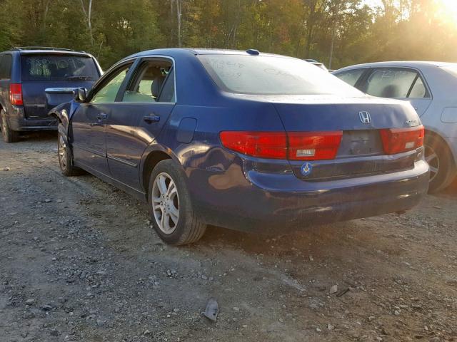 1HGCM66845A018604 - 2005 HONDA ACCORD EX BLUE photo 3