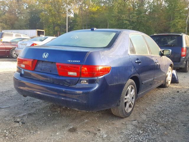 1HGCM66845A018604 - 2005 HONDA ACCORD EX BLUE photo 4