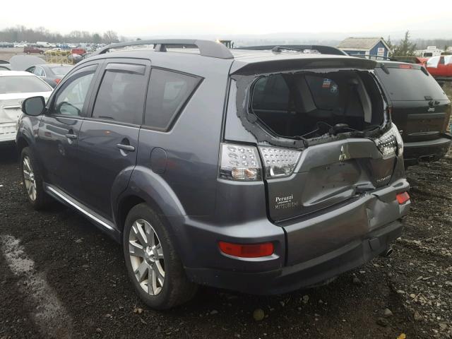 JA4JT3AW2CU003957 - 2012 MITSUBISHI OUTLANDER BLUE photo 3