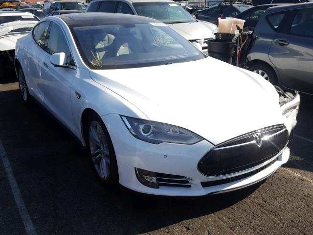 5YJSA1H10EFP36857 - 2014 TESLA MODEL S WHITE photo 1