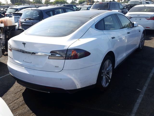 5YJSA1H10EFP36857 - 2014 TESLA MODEL S WHITE photo 4