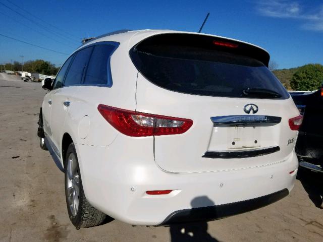 5N1AL0MN3DC300892 - 2013 INFINITI JX35 WHITE photo 3