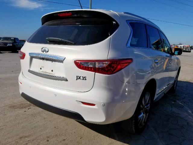 5N1AL0MN3DC300892 - 2013 INFINITI JX35 WHITE photo 4