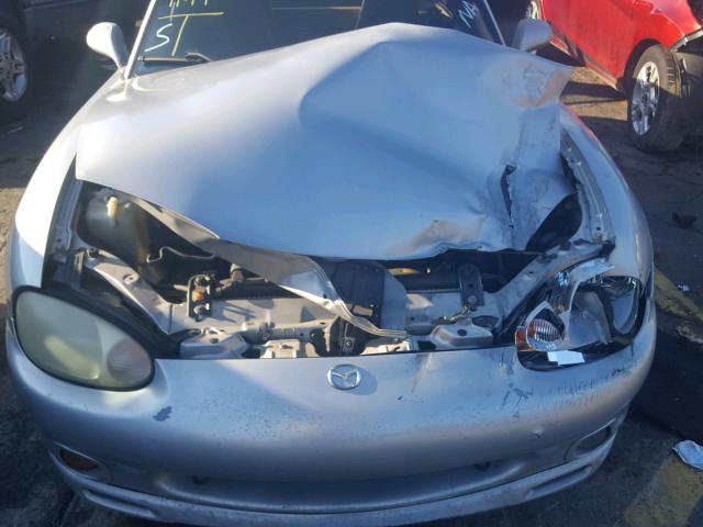 JM1NB3533Y0149065 - 2000 MAZDA MX-5 MIATA SILVER photo 9