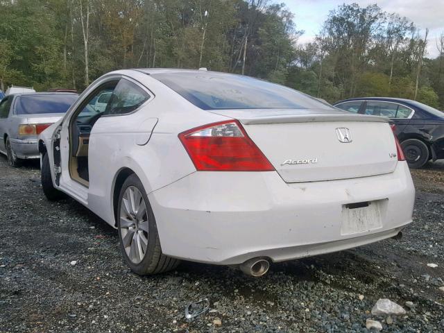 1HGCS228X9A005429 - 2009 HONDA ACCORD EXL WHITE photo 3